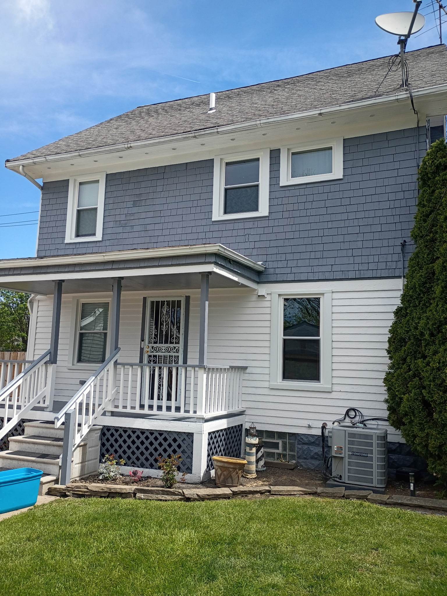 House exterior after painting