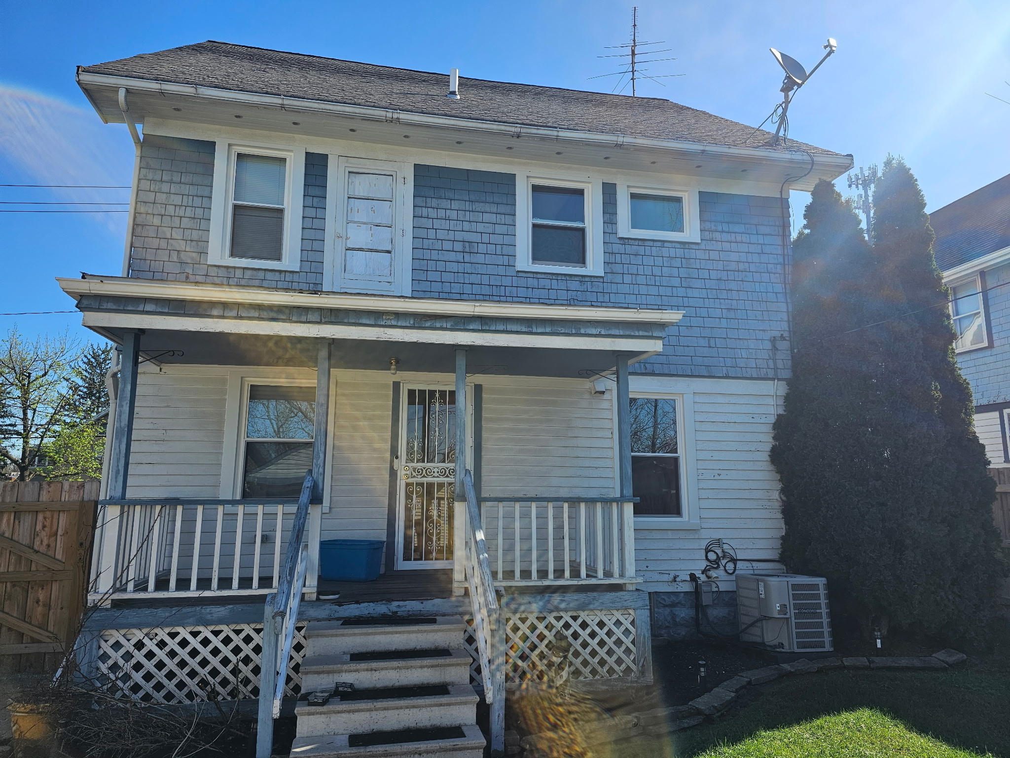 House exterior before painting